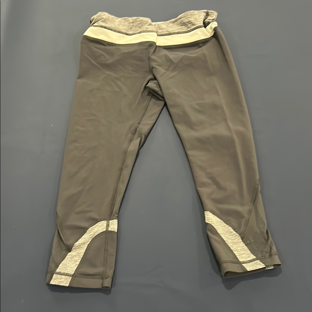 Gray and Cream Athletic Leggings